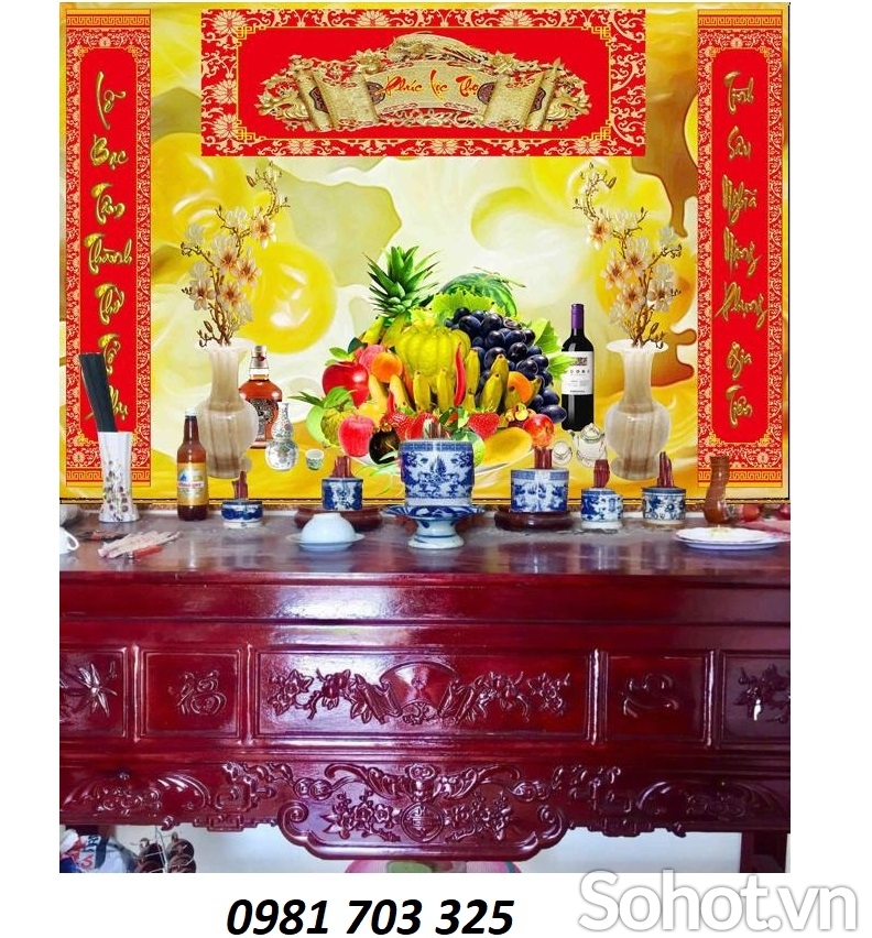 Tranh phòng thờ- gạch tranh 3D