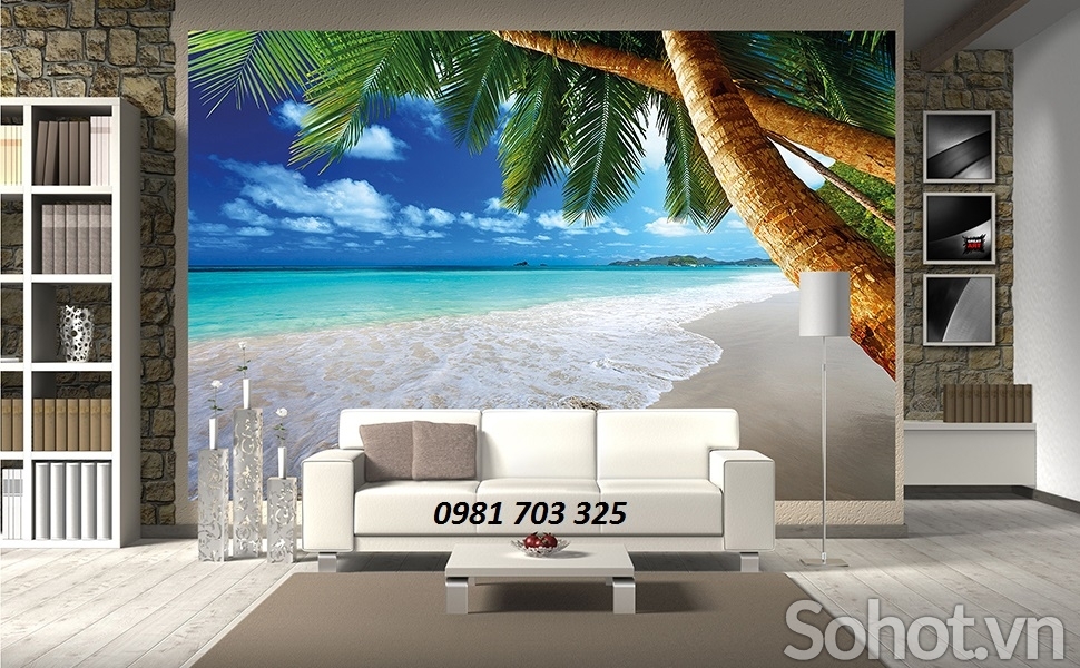 Gạch tranh bãi biển đẹp