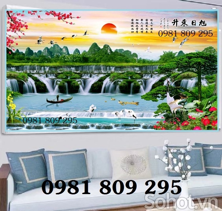 Tranh phong cảnh , gạch tranh 3d phong cảnh chiều sâu