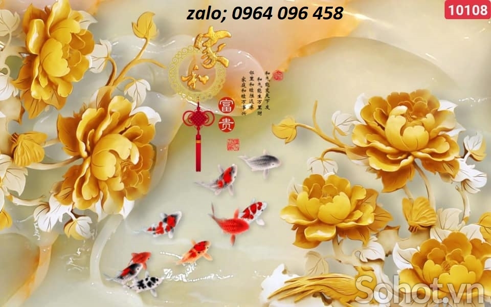 Tranh gạch men 3d trang trí hoa ngọc - FCBB76