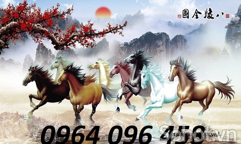 Tranh gạch ốp tường mã đáo thành công 3d - NNXX33