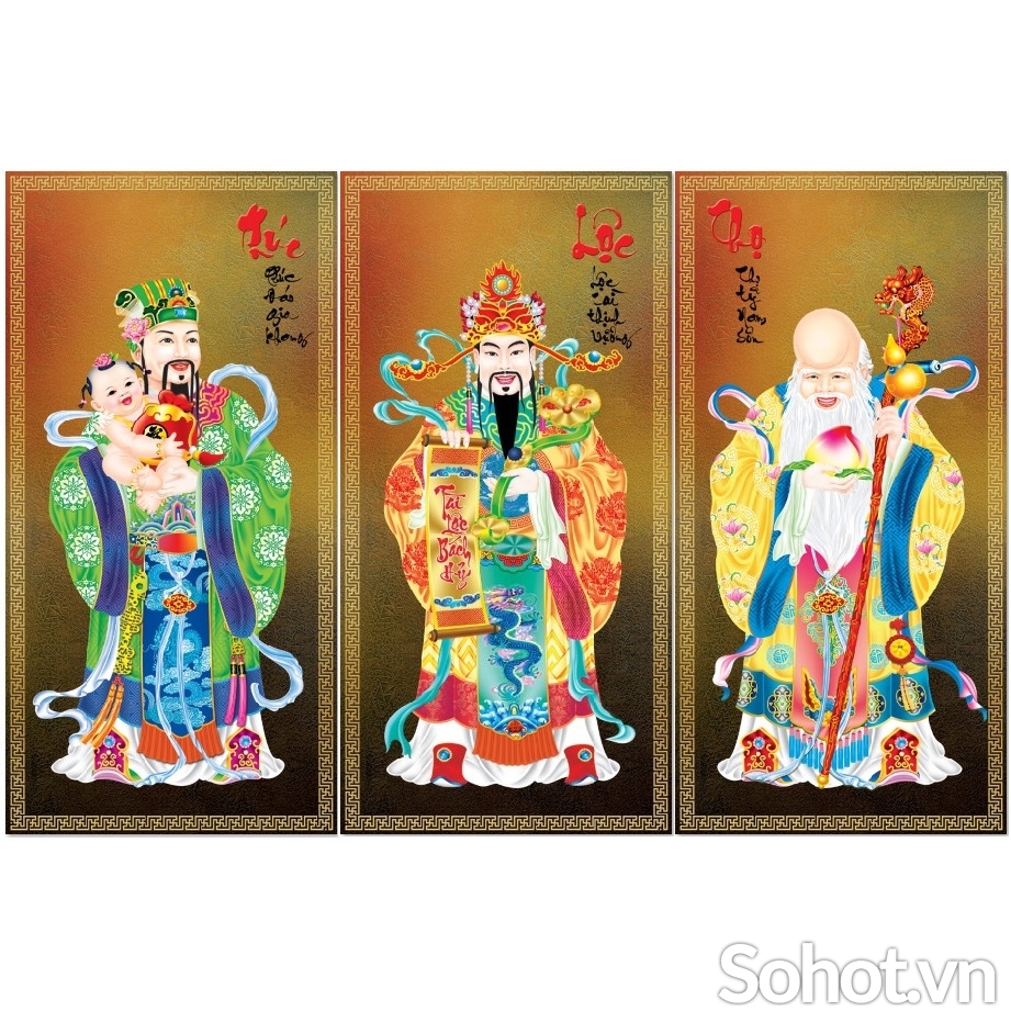 Tranh gạch 3d phúc lộc thọ - BNN04