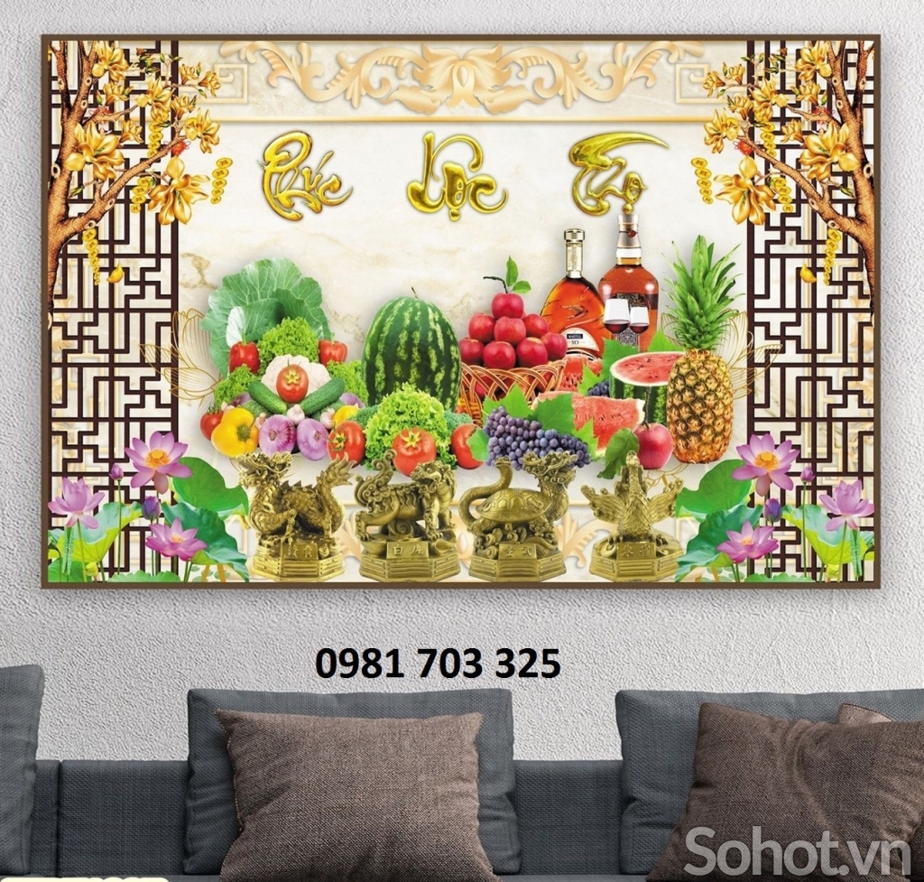 Tranh gạch men- gạch ốp tường phòng thờ