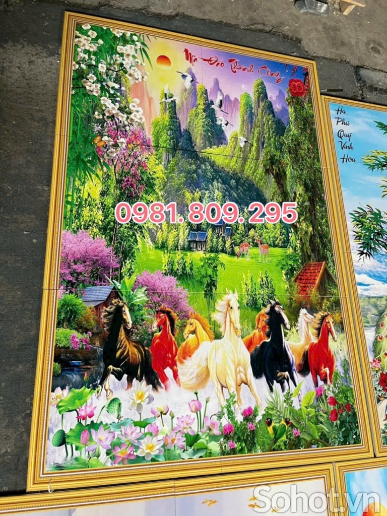 Tranh gạch men bát mã