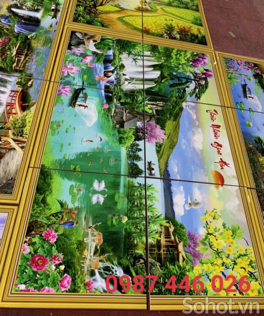 Gạch tranh 3d ảnh thực tế