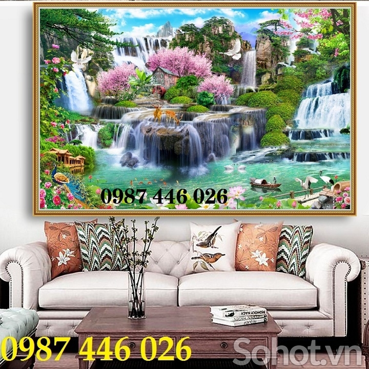 Tranh phong cảnh, gạch ốp tường tranh trang trí