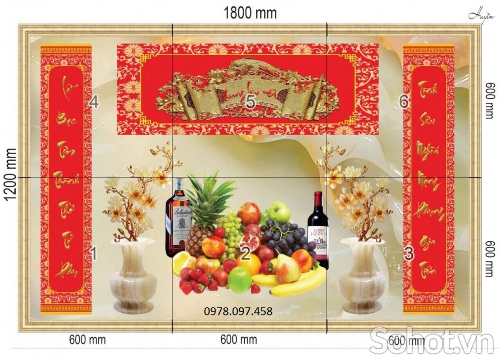 Tranh câu đối ban thờ