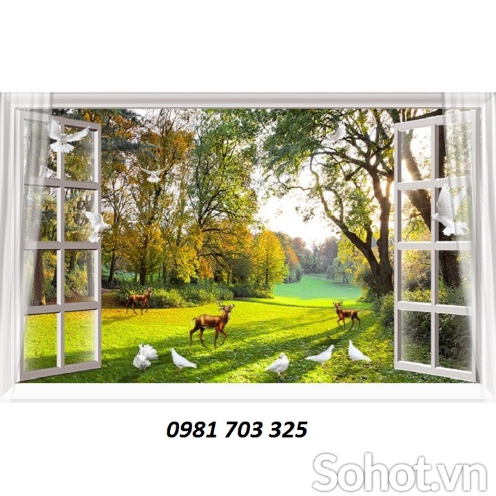 Tranh cửa sổ- gạch tranh trang trí