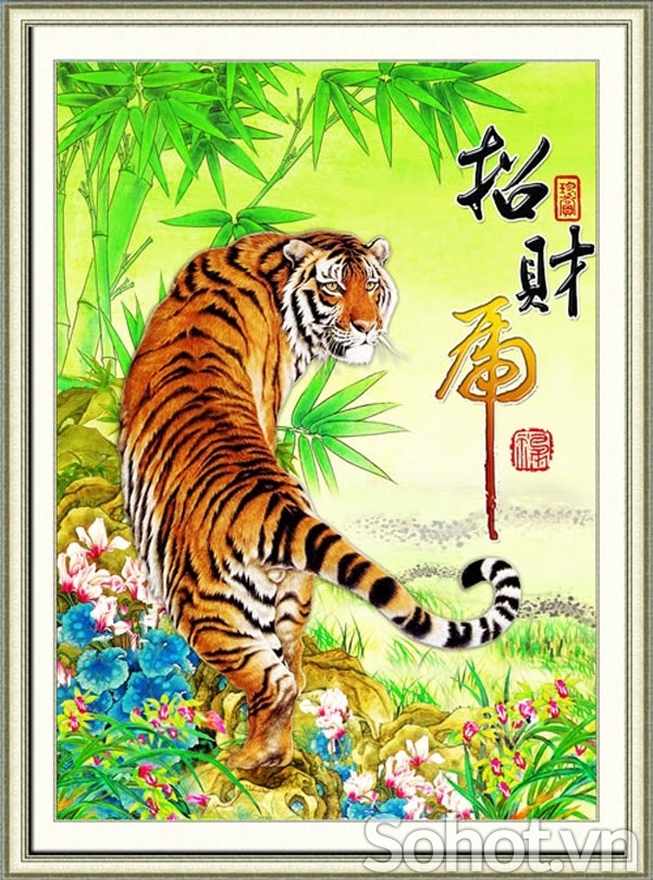 Tranh gạch 3d con hổ - 433XC