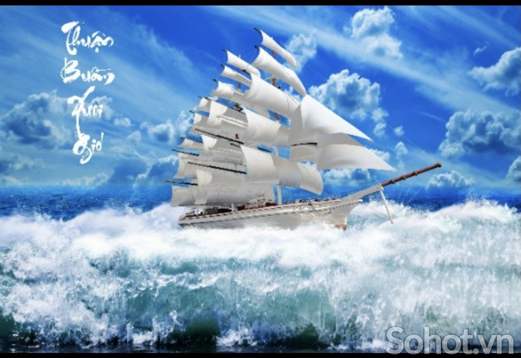 Gạch ốp tường, tranh thuyền buồm đẹp 3d HP8243