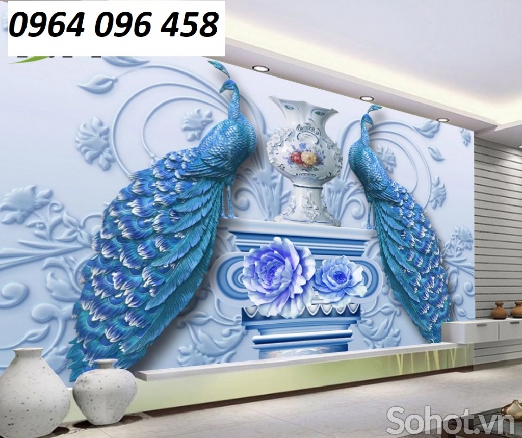 Tranh 3d - tranh gạch 3d trang trí phòng khách - KB84