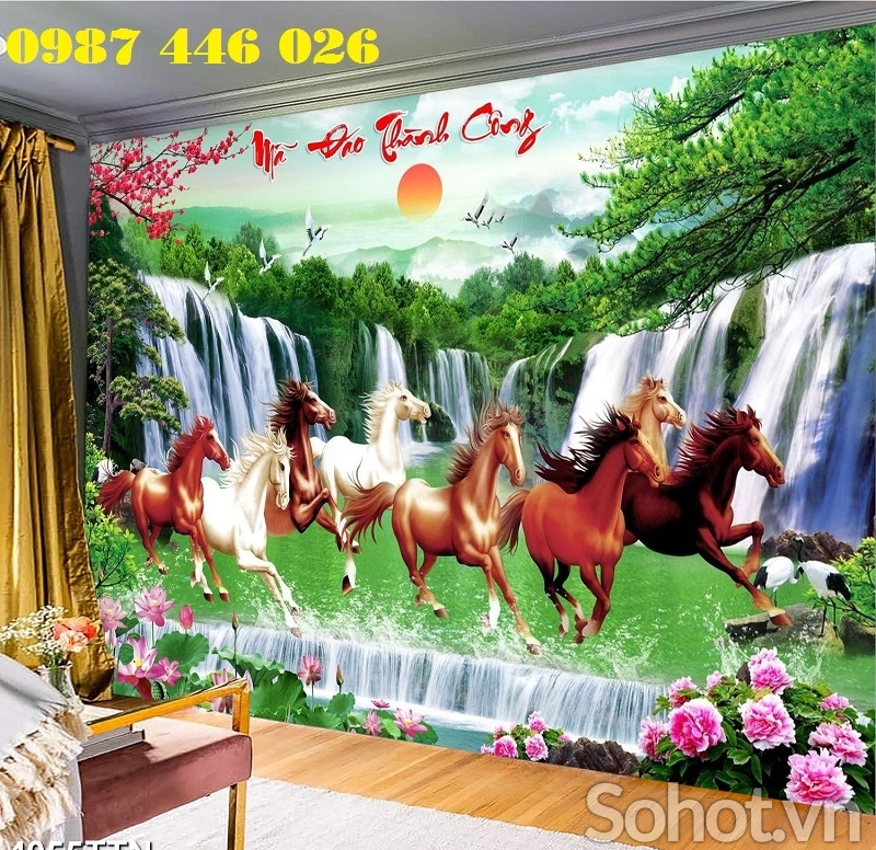 Tranh gạch men mã đáo thành công HP7222