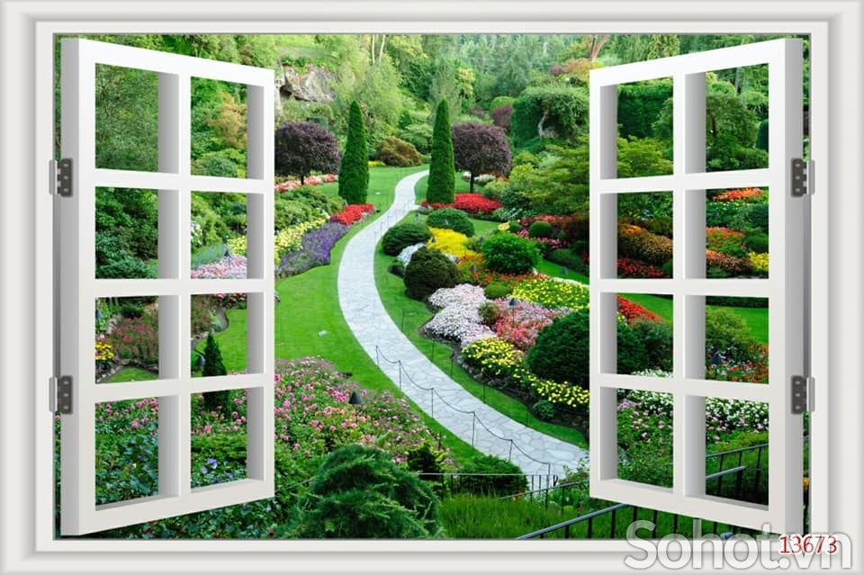 Tranh gạch 3d ốp tường rào - 977CVVV