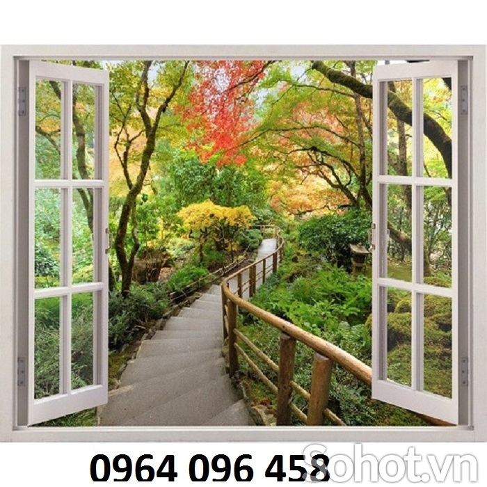 Tranh gạch 3d cửa sổ - MCB42