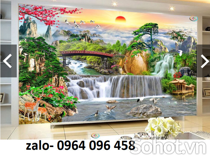 Tranh gạch 3d ốp tường phong cảnh đồng quê - NC444