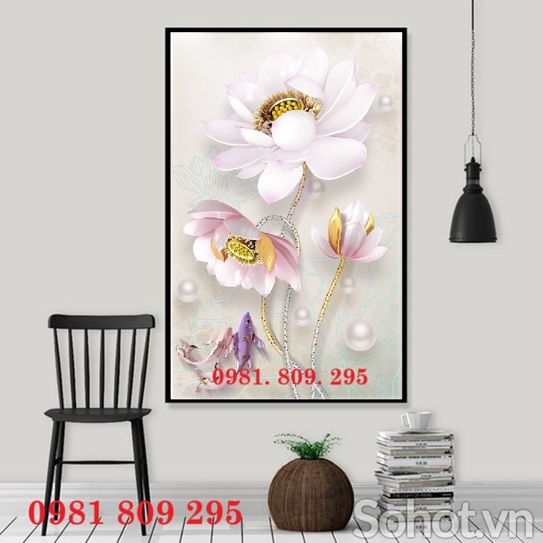 Tranh trang trí khổ dọc mới JD3331