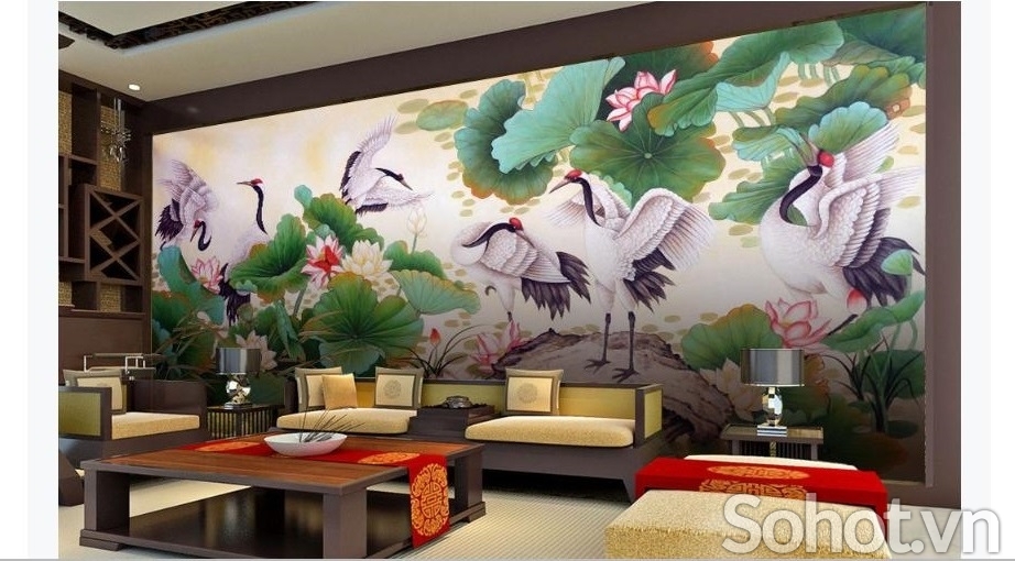 Gạch trang trí phòng khách