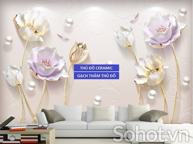 Tranh gạch 3d trang trí phòng khách đẹp - MCV43