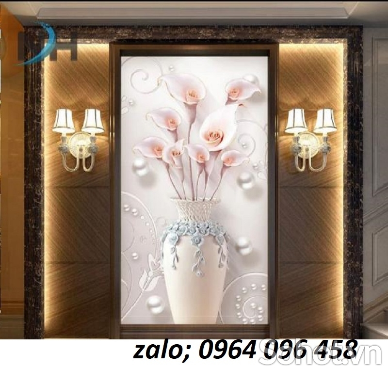 Tranh 3d phòng khách tranh gạch 3d - MNB4