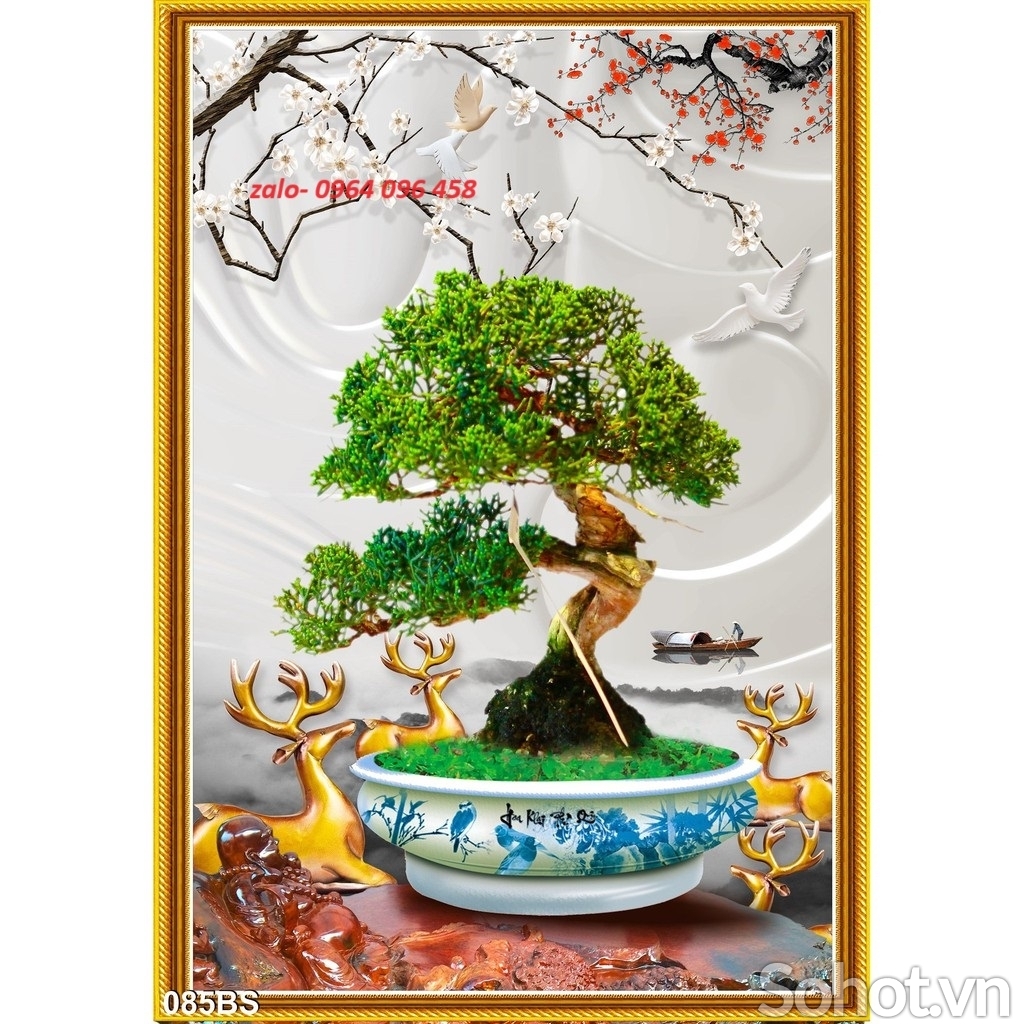 Tranh gạch 3d ốp tường tranh cây cảnh - SXX33