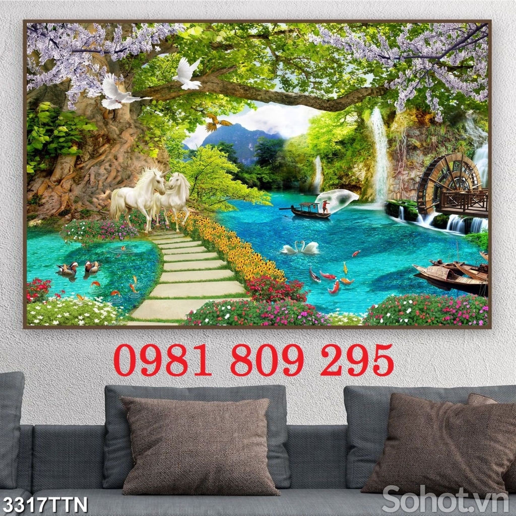 Gạch tranh phong cảnh 3d
