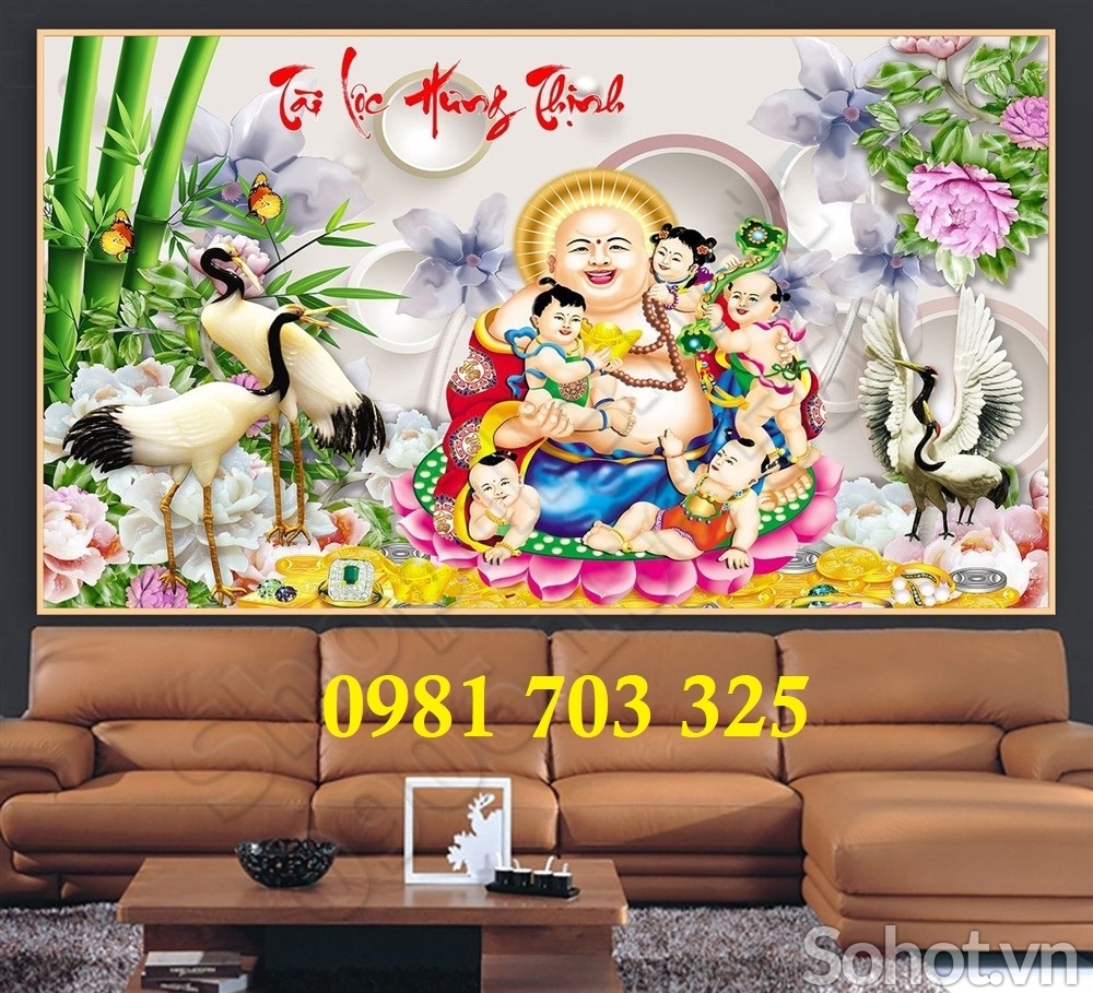 Tranh phật di lặc, tranh gạch men