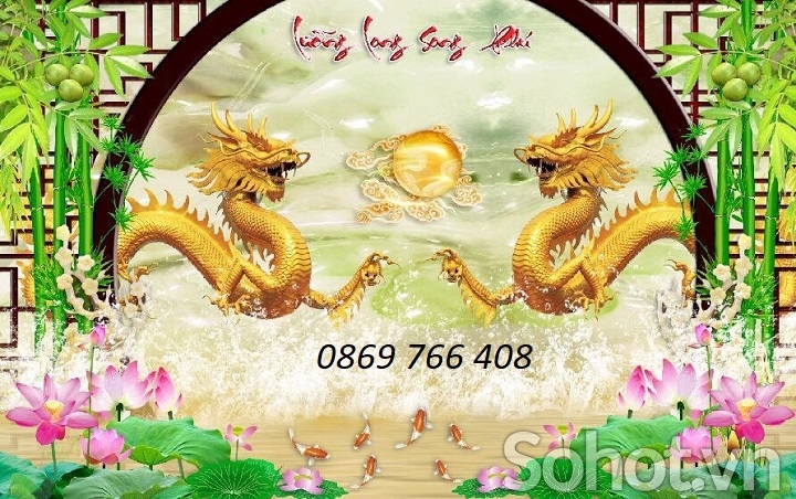 Tranh gạch phong thủy-Tranh rồng phượng