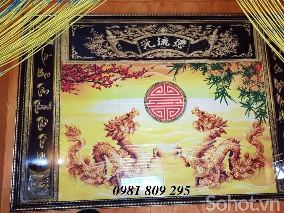 gạch tranh 3d trang trí bàn thờ gia tiên - Trà Vinh - SoHot.vn