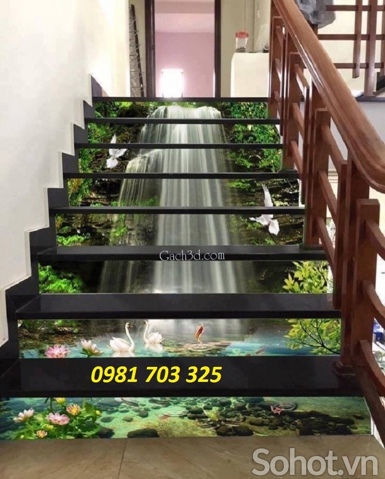 Tranh 3D cầu thnag- tranh gạch-tranh kính