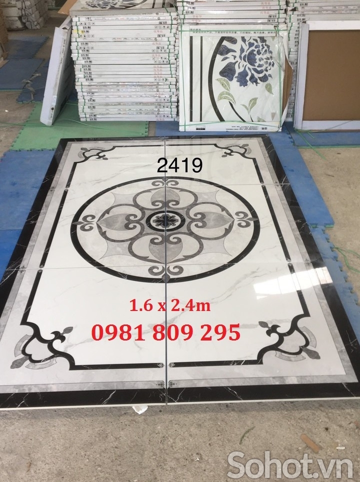 Gạch thảm phòng khách lát sang trọng GP8658