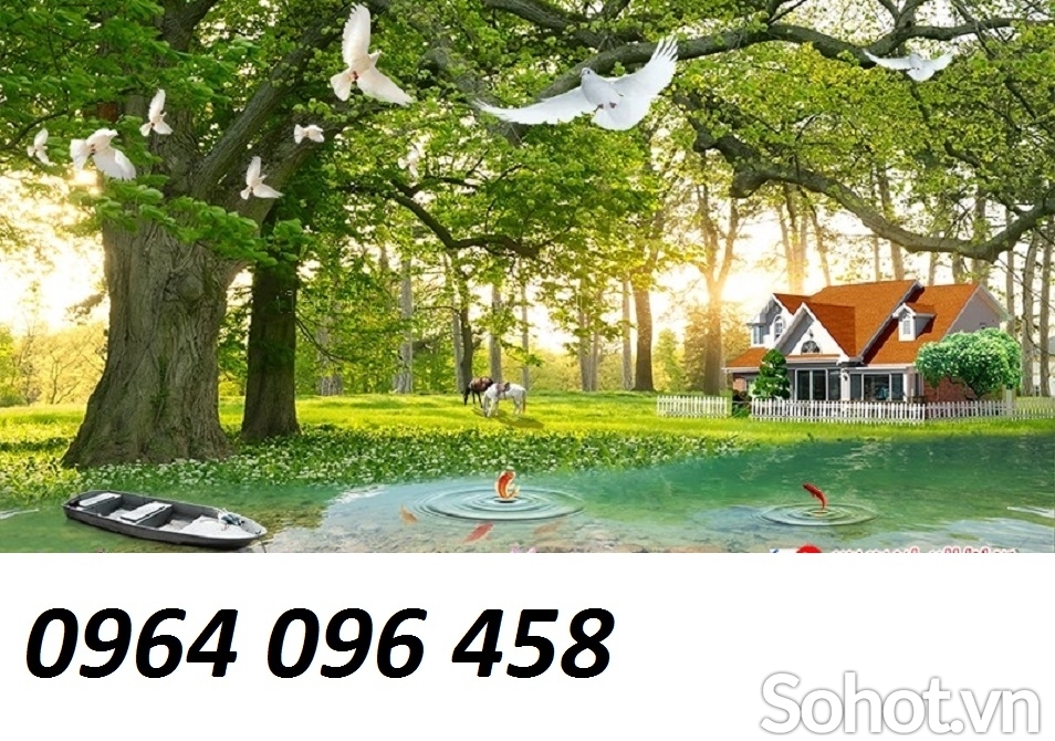 Tranh gạch 3d rừng cây cổ thụ - KFĐ4
