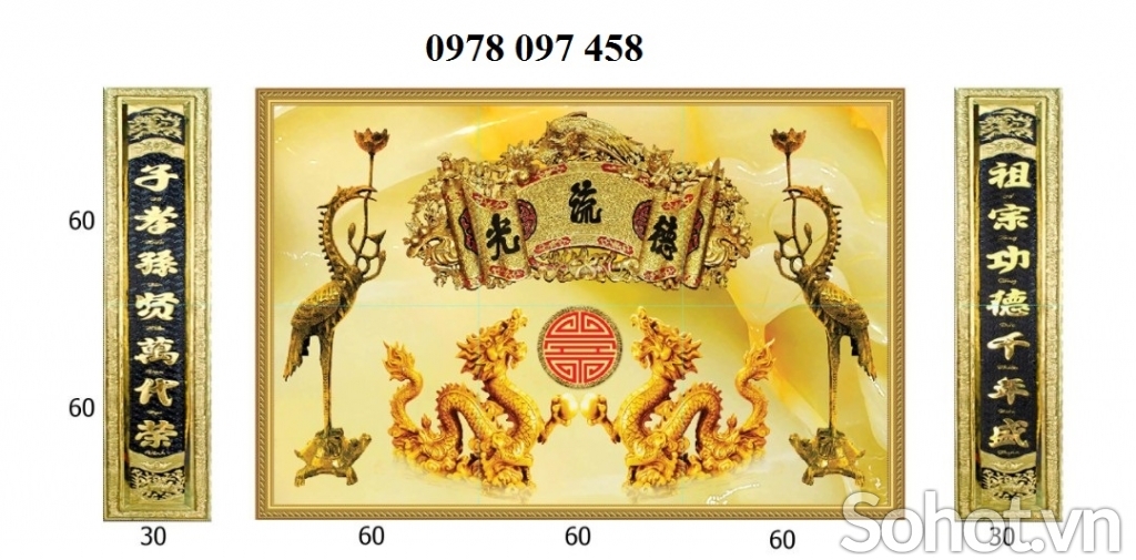 Tranh phòng thờ- tranh gạch men
