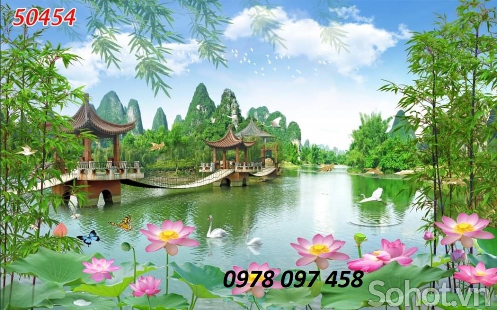 Tranh gạch 3d phong cảnh