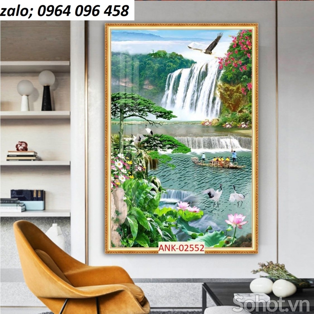 Tranh gạch 3d ốp tường khổ dọc - DXCC53