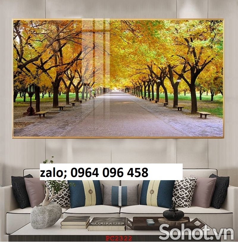 Tranh gạch 3d phong cảnh rừng cây cổ thụ - BV62