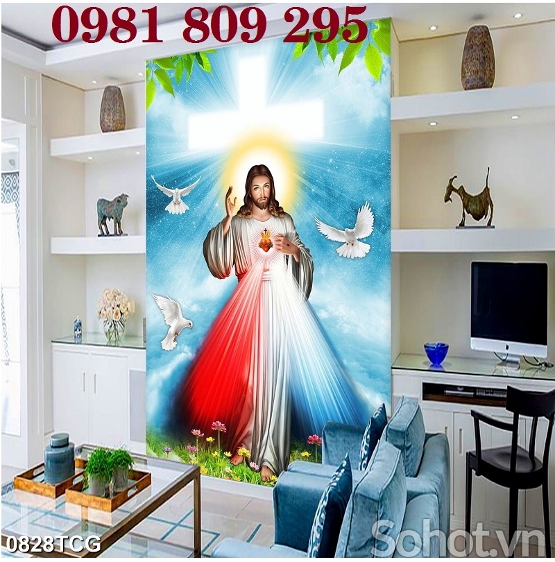 Tranh chúa - gạch tranh 3d công giáo