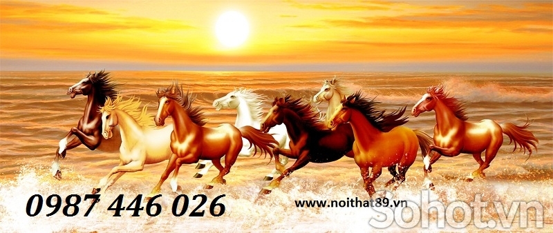 Tranh gạch men mã đáo thành công HP722