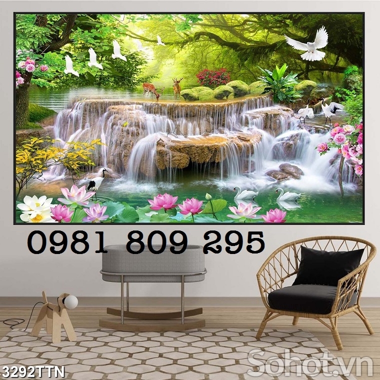 Tranh gạch 3d hoa cỏ thiên nhiên