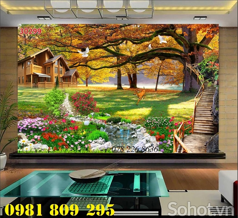 Tranh gạch - tranh phong cảnh trang trí