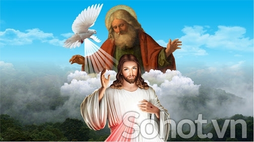 Tranh gạch 3d ốp tường tranh thiên chúa - V55