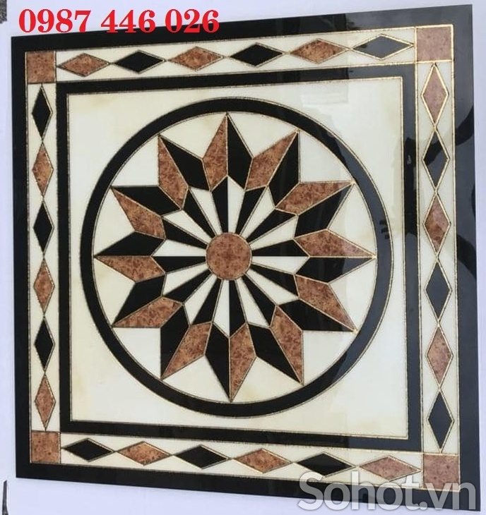 Gạch cầu thang chiếu nghỉ hoa văn đẹp HP08623