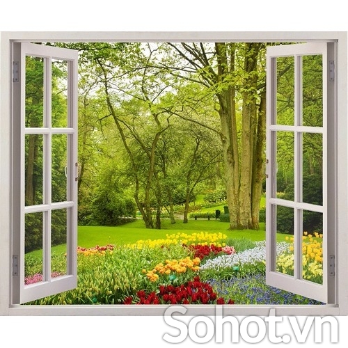 Tranh gạch 3d vườn hoa phong cảnh - LDS33