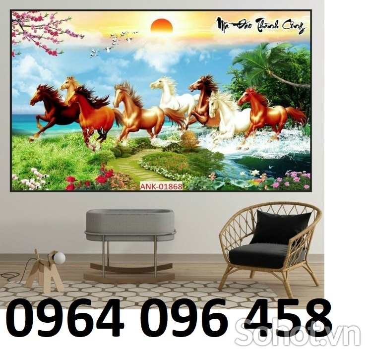 Tranh gạch 3d mã đáo thành công - MNN05