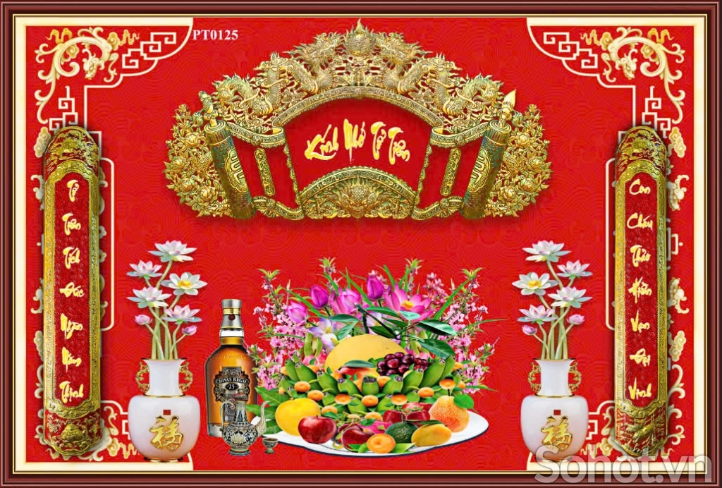 Gạch tranh 3D dán phòng thờ, bia mộ
