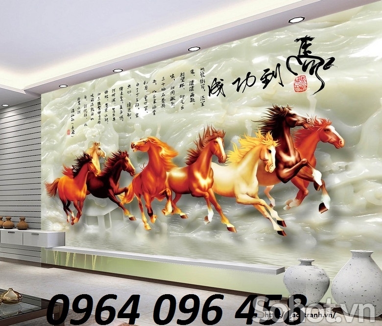 Tranh gạch 3d mã đáo thành công - 8000CN