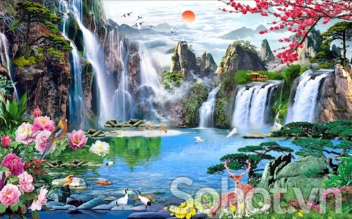Tranh gạch 3d ốp tường phong cảnh - FX33