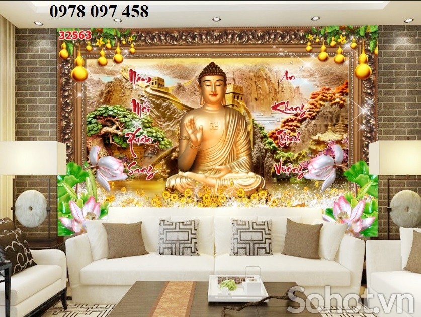 Tranh gạch - tranh Đức Phật