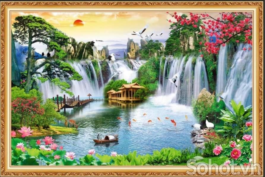 Gạch tranh 3D - thuận buồm xuôi gió