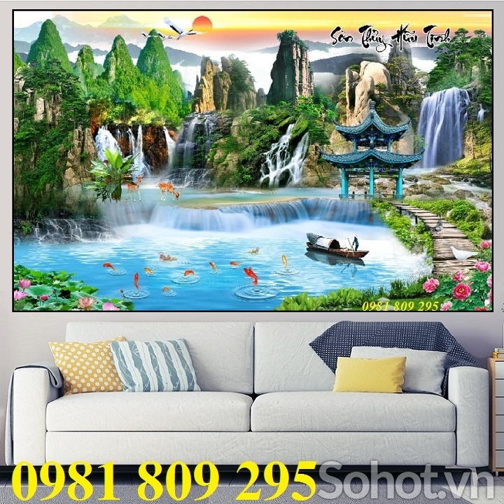 Gạch 3d phong cảnh , tranh gạch cao cấp 3d
