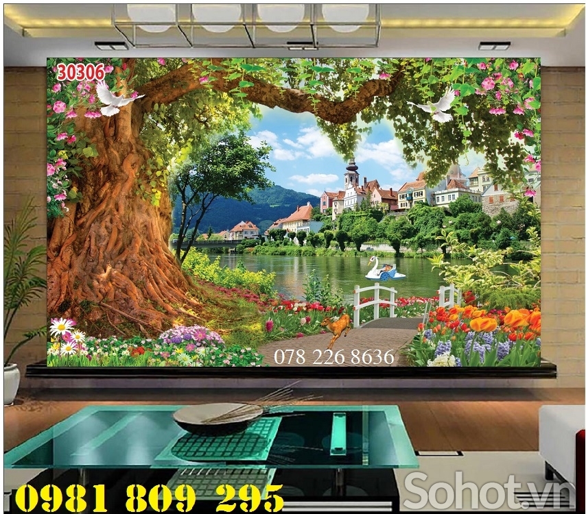 Tranh gạch - tranh phong cảnh trang trí